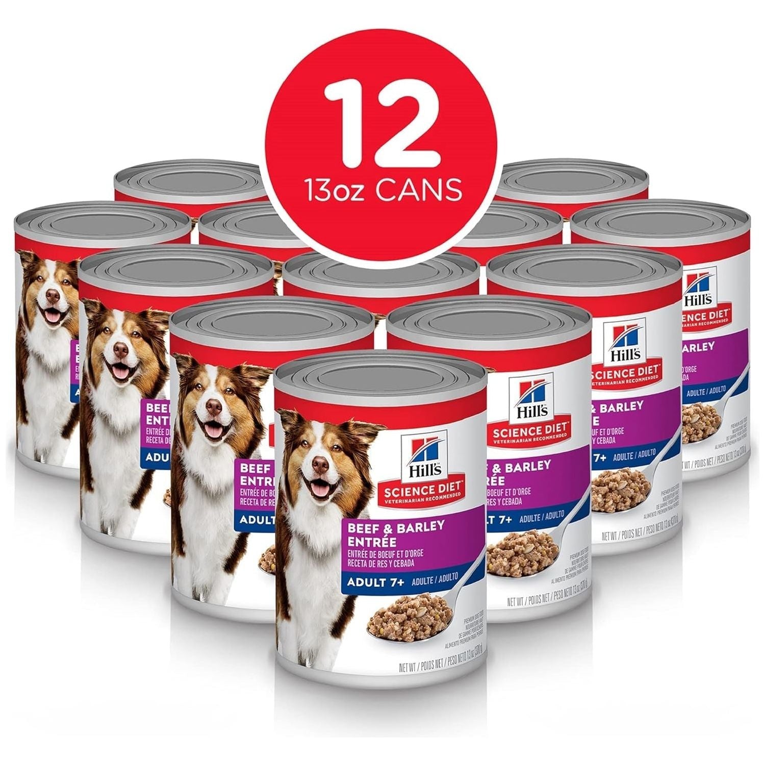 Adult 7+ Savory Stew with Beef and Vegetables Senior Canned Dog Food, 363G, 12 Pack - Paws and Pats