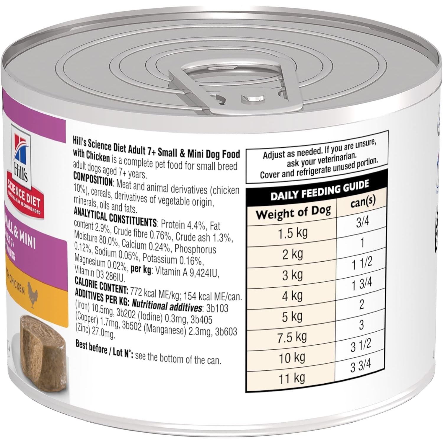 Adult 7+ Senior Small & Mini with Chicken Canned Wet Dog Food 12X200G - Paws and Pats
