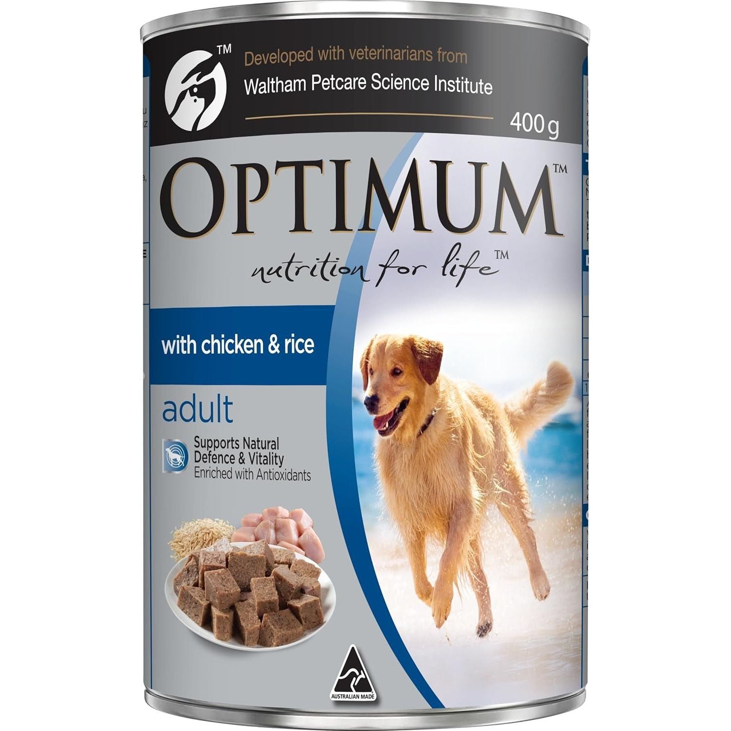Adult Wet Dog Food with Chicken and Rice 400G Can, 24 Pack - Paws and Pats