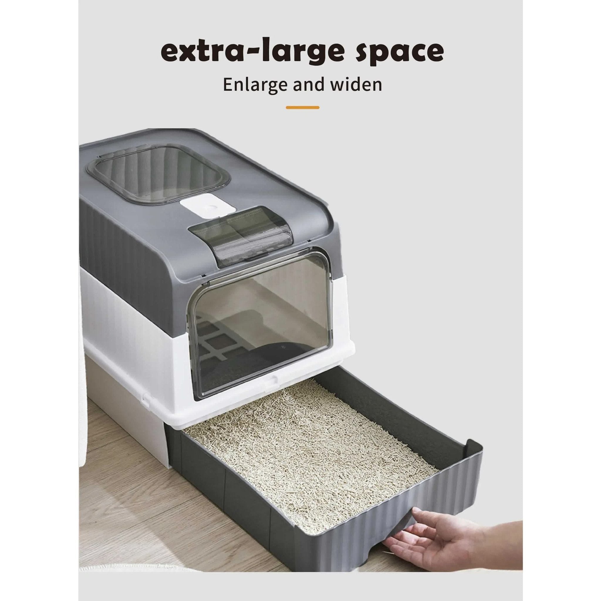 Automatic UV Sterilizing Cat Litter Box - Enclosed Design, Odor Control, and UV Germicidal Technology - Paws and PatsPet Care > Cat Supplies > Cat Furniture