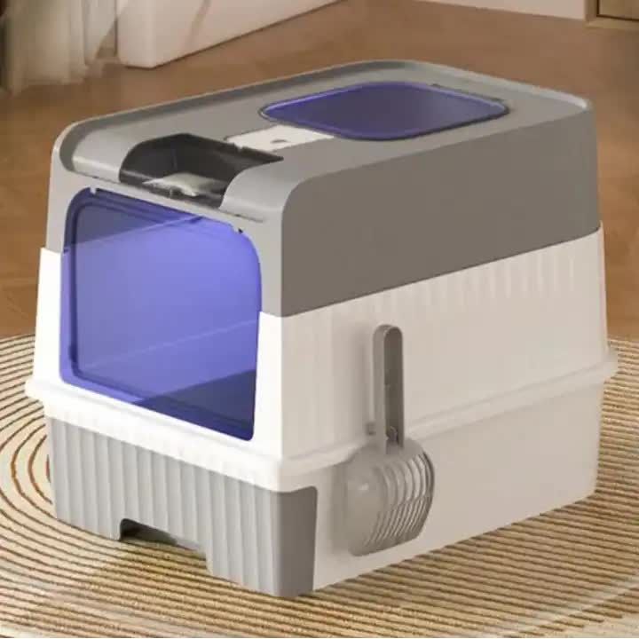 Automatic UV Sterilizing Cat Litter Box - Enclosed Design, Odor Control, and UV Germicidal Technology - Paws and PatsPet Care > Cat Supplies > Cat Furniture