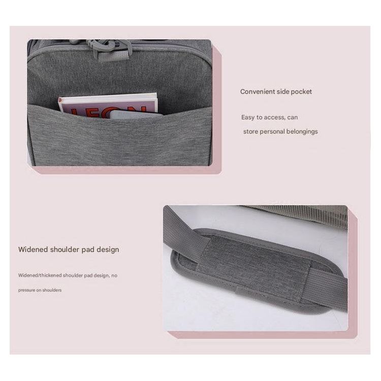 Black Portable Pet Travel Carrier Bag - Foldable, Durable, and Comfortable for Small Dogs & Cats 40cmx25cmx25CM - Paws and PatsPet Care > Coops & Hutches > Small Animal Habitats & Cages