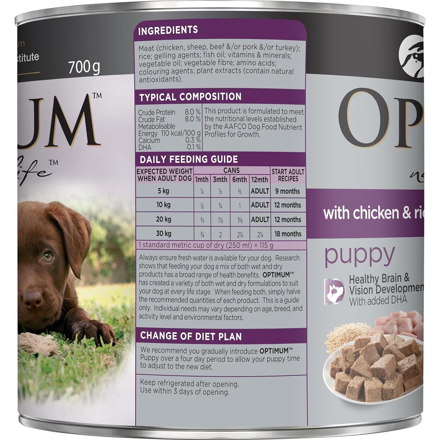 Chicken and Rice Wet Puppy Food, 12 Cans, Medium - Paws and Pats