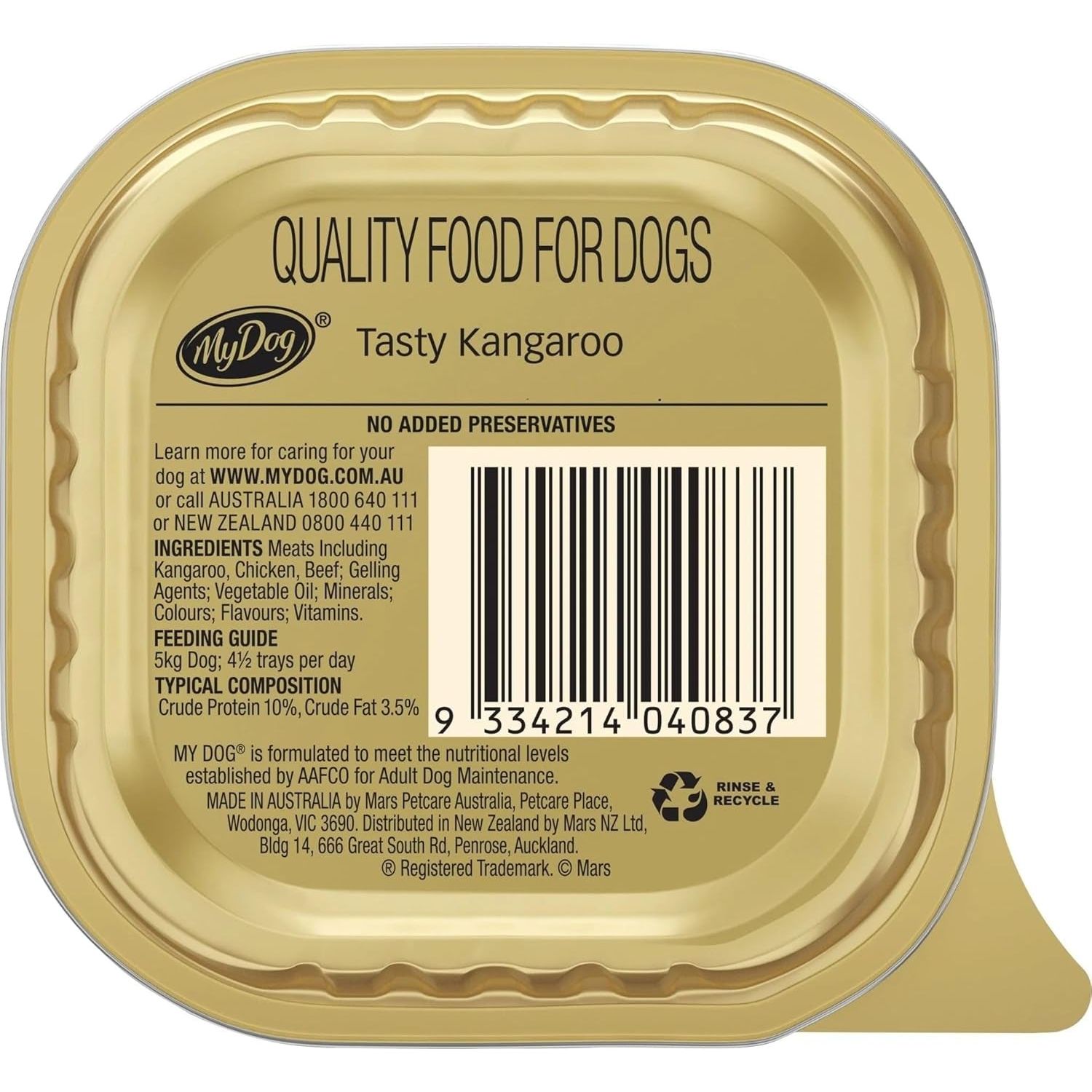 Classic Loaf with Succulent Kangaroo Dog Food 100 G (Pack of 6) - Paws and Pats
