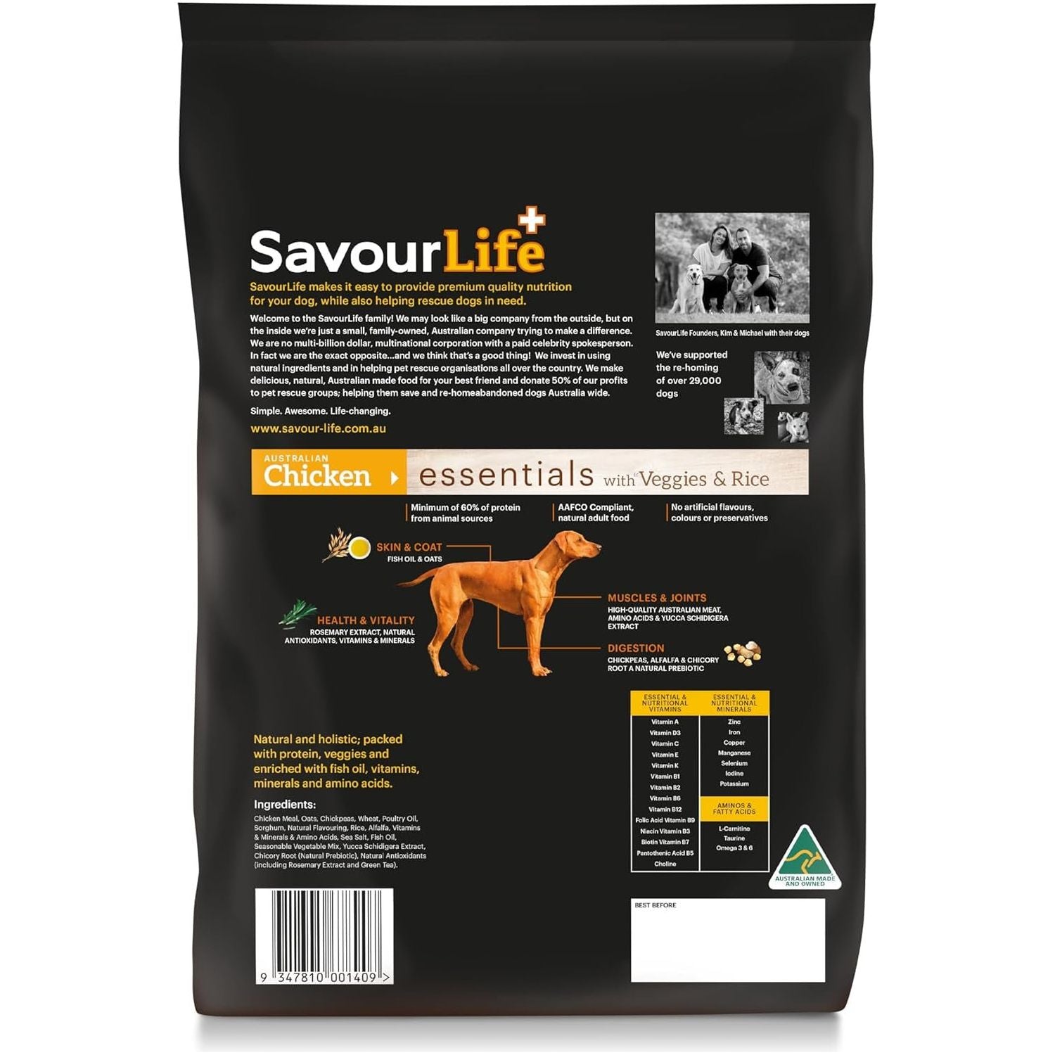 Essentials Chicken Adult Dog Food 3Kg - Paws and Pats