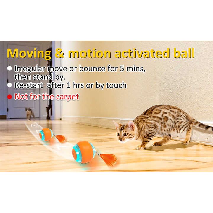 Interactive Electric Cat Toy Ball – Rechargeable Smart Rolling Pet Ball - Paws and PatsPet Care > Toys > Cat Toys
