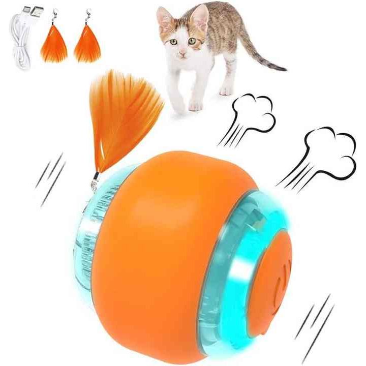 Interactive Electric Cat Toy Ball – Rechargeable Smart Rolling Pet Ball - Paws and PatsPet Care > Toys > Cat Toys