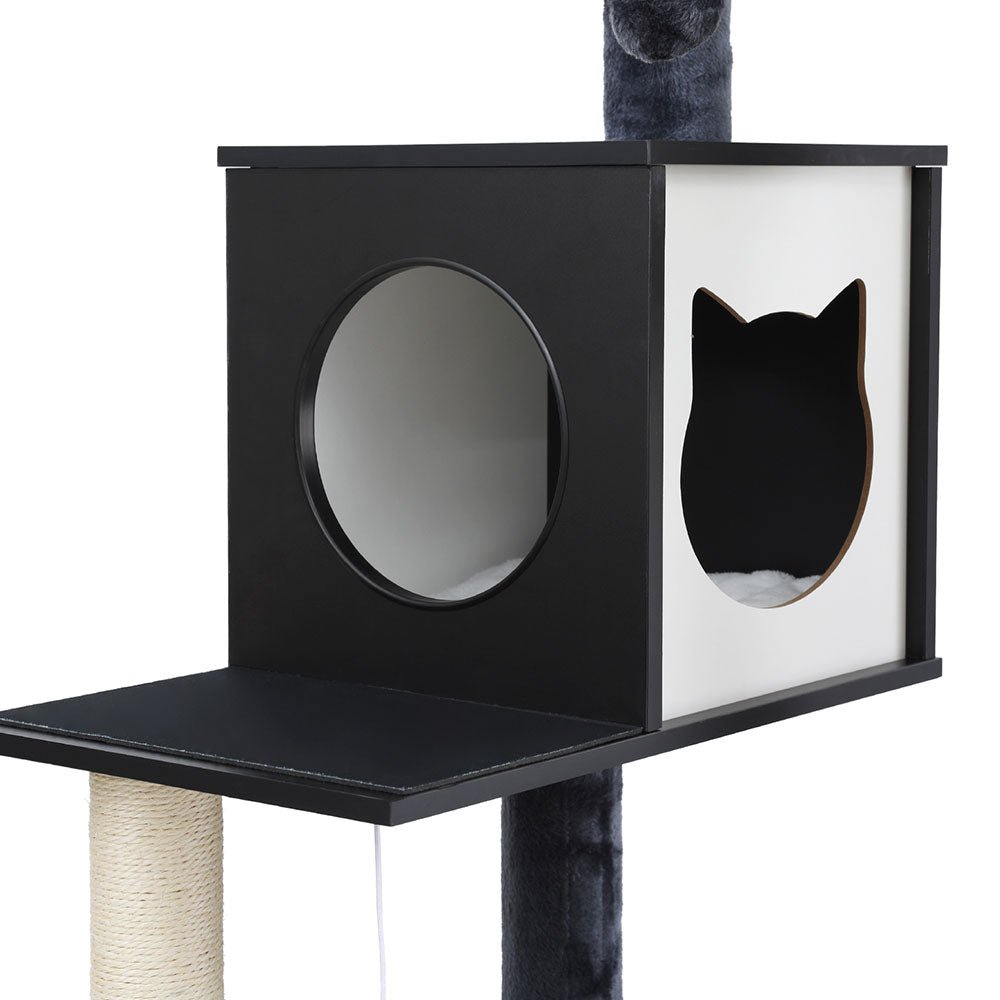 i.Pet Cat Tree Tower Scratching Post Scratcher 144cm Wood Bed Condo House Cabinet - Paws and PatsPet Care > Cat Supplies > Cat Scratching Posts