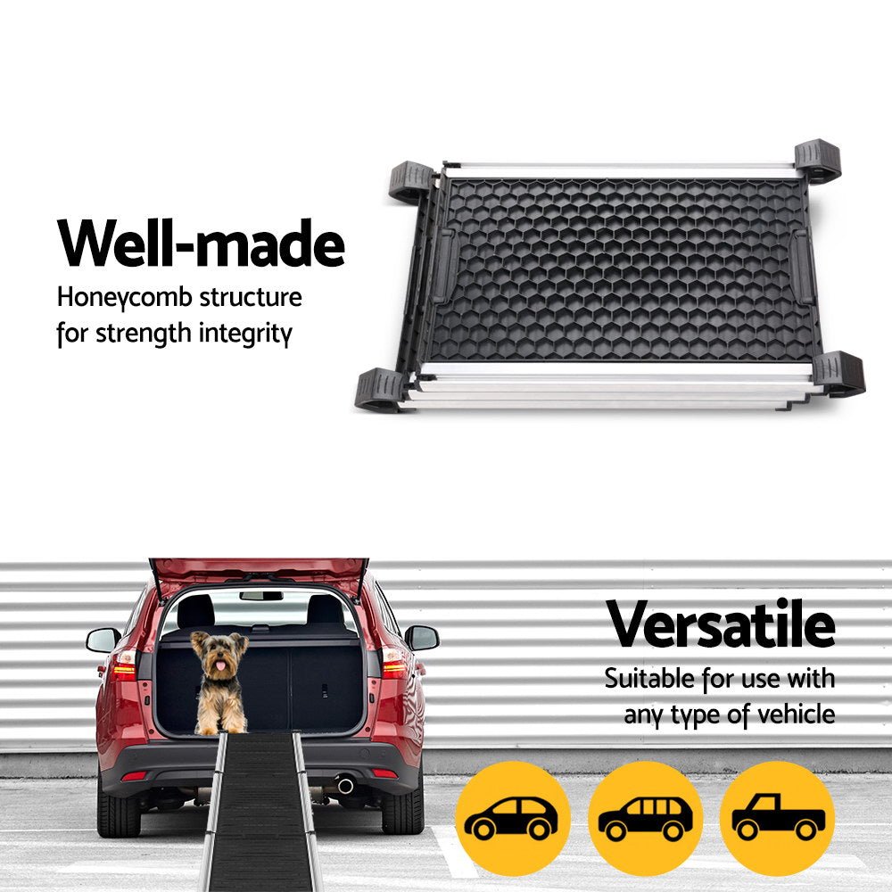 i.Pet Dog Ramp Pet Stairs Steps Car SUV Foldable Portable Ladder Adjustable - Paws and PatsPet Care > Dog Supplies > Dog Steps & Ramps