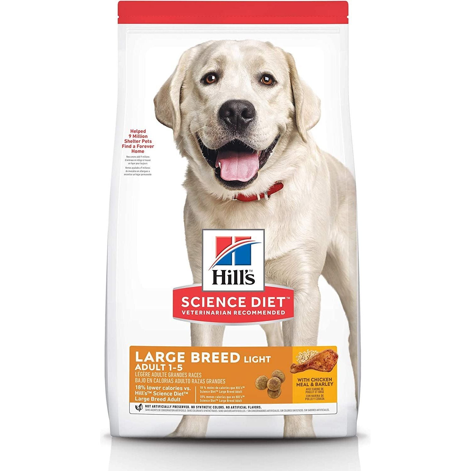 Light Adult Large Breed,Chicken Meal and Barley Recipe, Low Calorie Dry Dog Food for Healthy Weight and Management, 12Kg Bag - Paws and Pats
