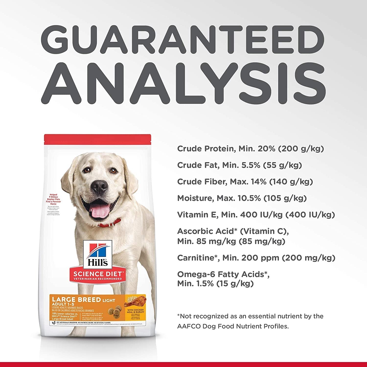 Light Adult Large Breed,Chicken Meal and Barley Recipe, Low Calorie Dry Dog Food for Healthy Weight and Management, 12Kg Bag - Paws and Pats