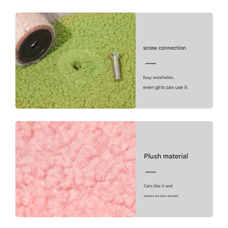 Pink Compact Cat Climbing Frame with Dual - Level Sisal Posts and Playful Design – Perfect for Scratching and Jumping - Paws and PatsPet Care > Cat Supplies > Cat Scratching Posts