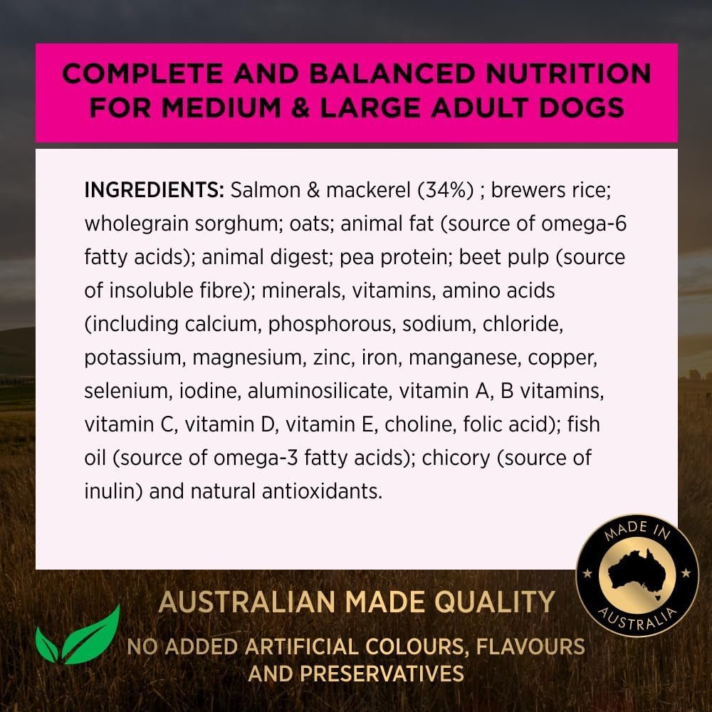 PRO PLAN Adult Dry Dog Food Medium and Large Breeds Salmon and Mackerel 12Kg - Paws and Pats