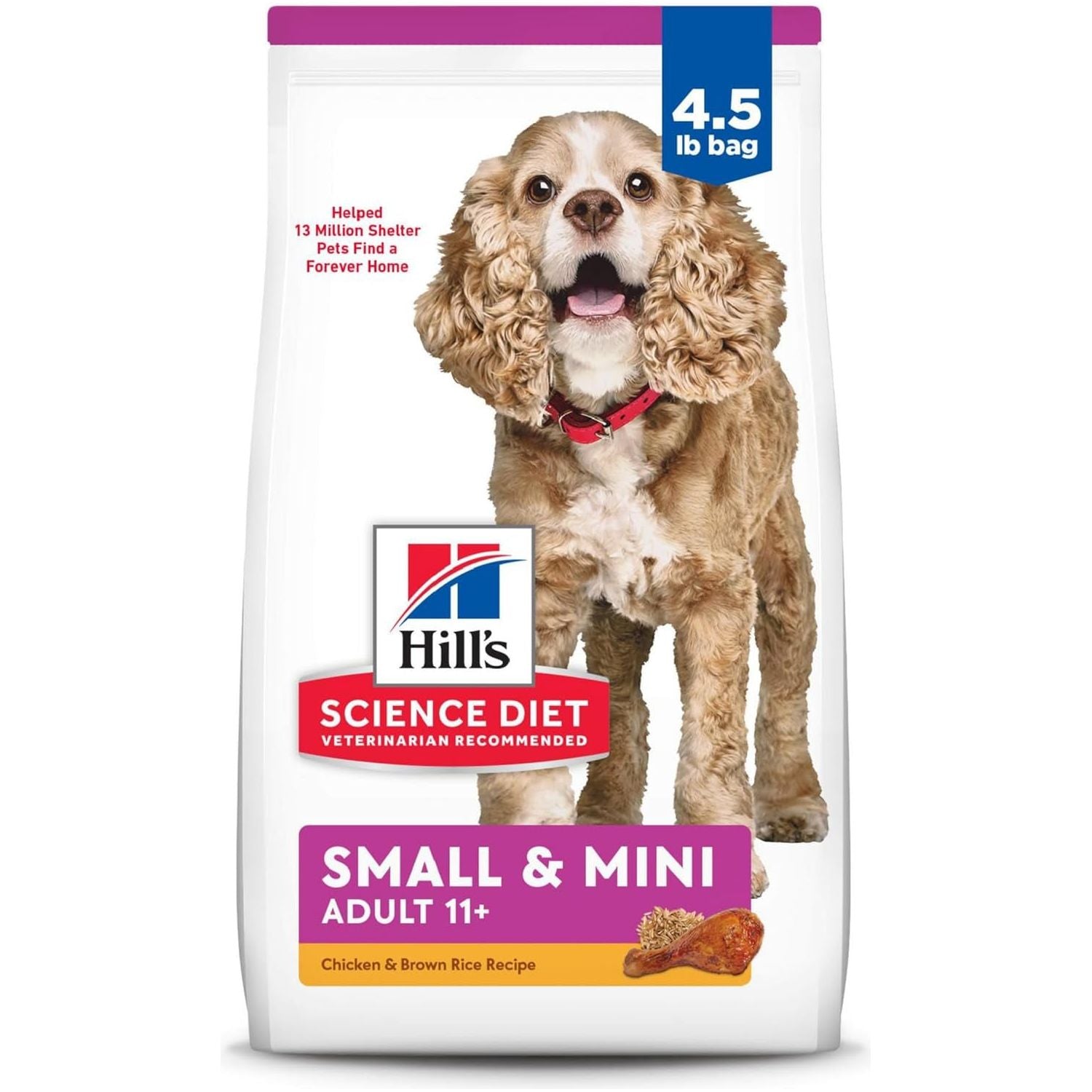 Senior Adult 11+ Small Paws, Chicken Meal, Barley and Brown Rice Recipe, Dry Dog Food for Older Small and Toy Breed Dogs, 2.04Kg Bag - Paws and Pats