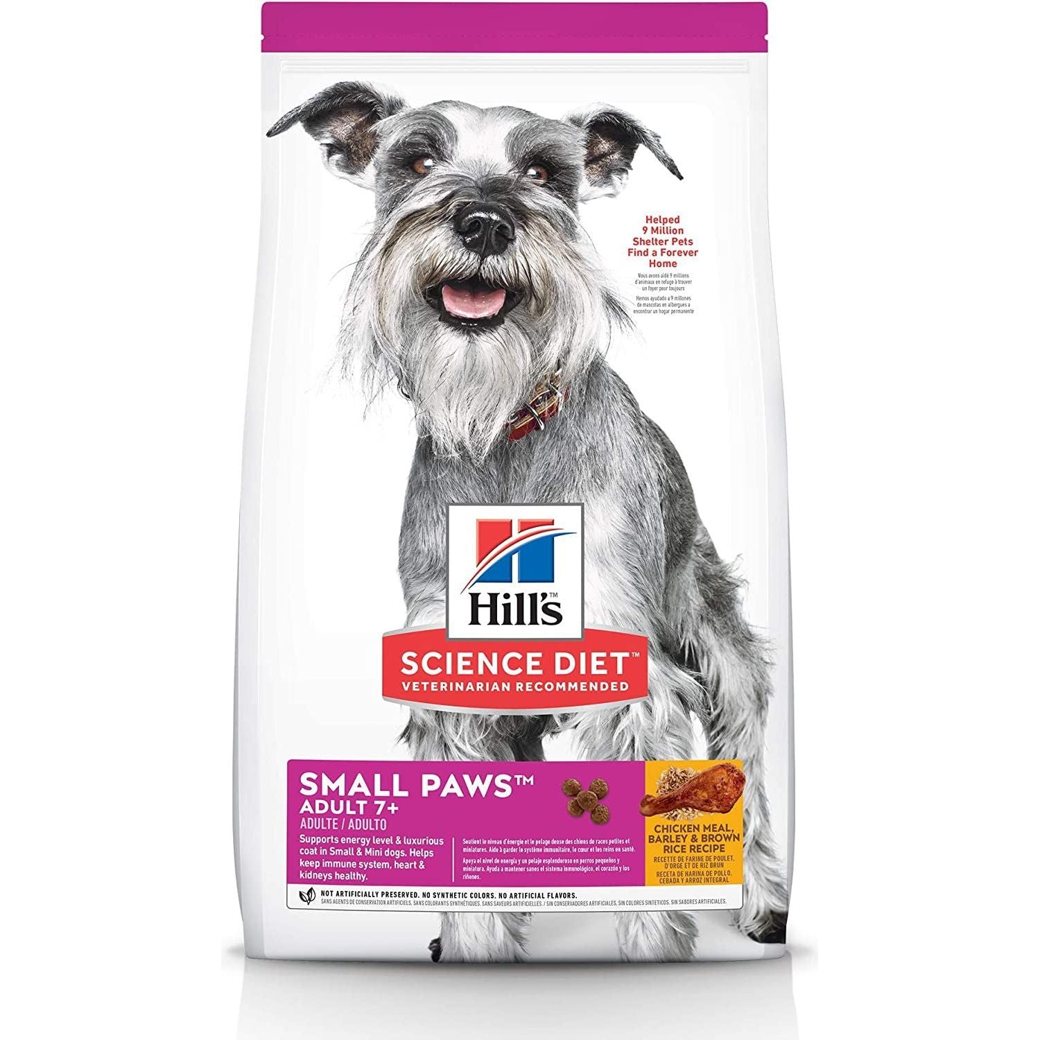 Senior Adult 7+ Small Paws, Chicken Meal, Barley and Brown Rice Recipe, Dry Dog Food for Older Small & Toy Breed Dogs, 1.5Kg Bag - Paws and Pats
