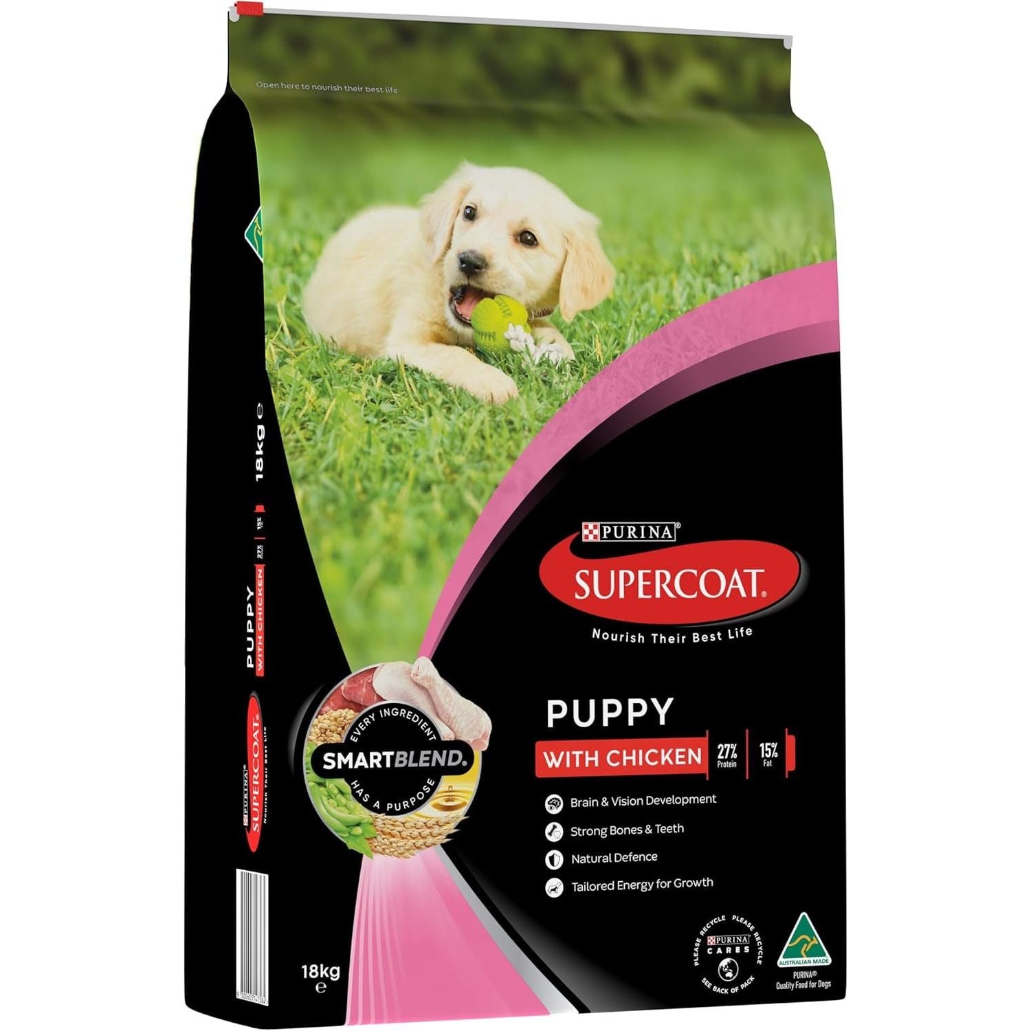 SUPERCOAT SMARTBLEND Puppy Dry Dog Food Chicken 18Kg - Paws and Pats