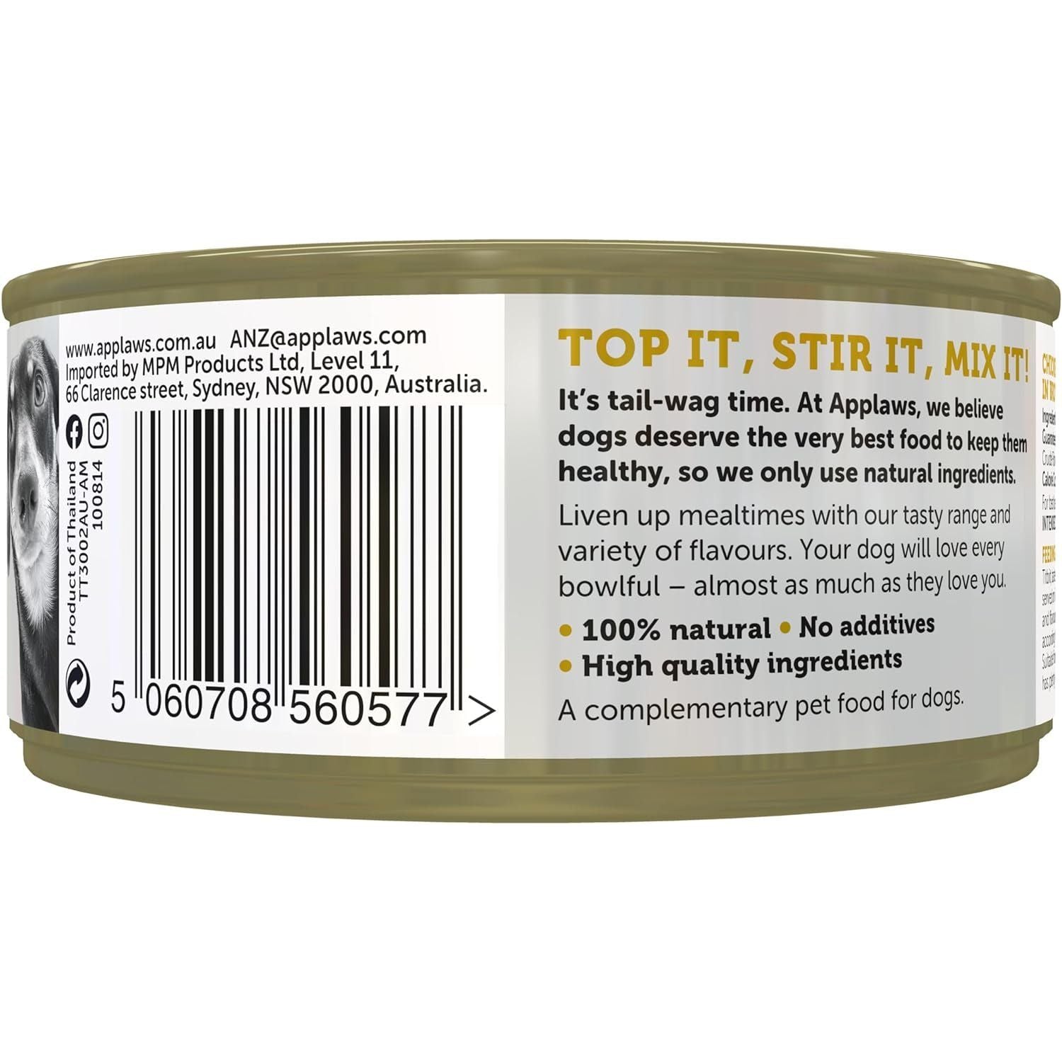 Taste Toppers 100% Natural Wet Dog Food Chicken Breast with Vegetables in Broth Tin 156G (Pack of 16), Limited Ingredients Pet Food - Paws and Pats