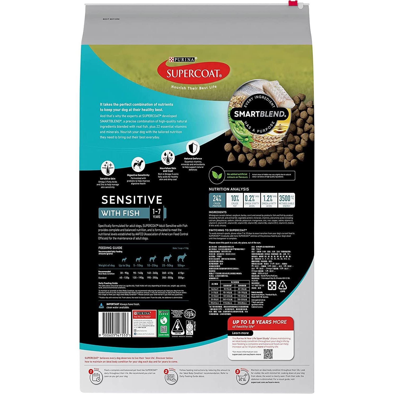 SMARTBLEND Adult Dry Dog Food Fish 15Kg